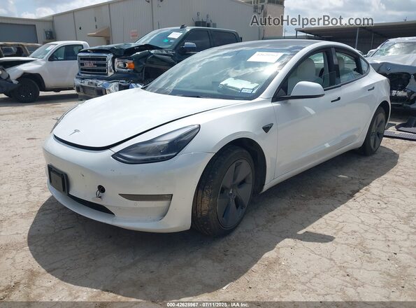 5YJ3E1EB9NF239084 2022 TESLA MODEL 3 White წინა მარცხენა ხედი სამი მეოთხედიდან