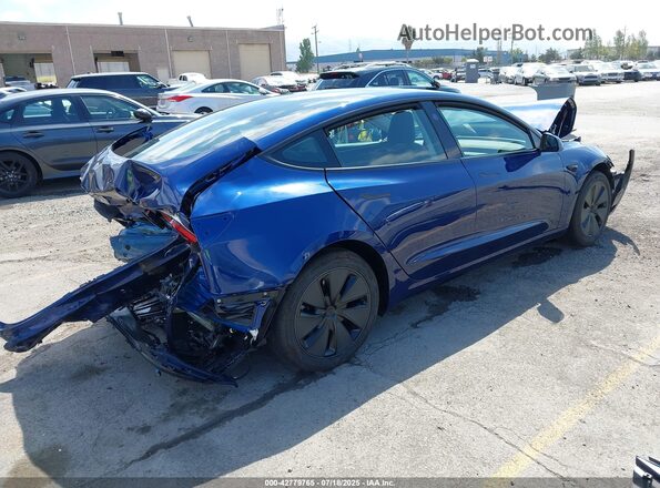 5YJ3E1EB9SF932149 2025 TESLA MODEL 3 Blue უკანა მარჯვენა