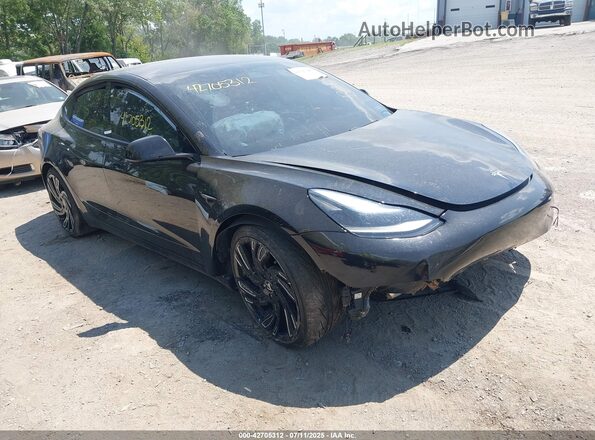 5YJ3E1EBXMF980648 2021 TESLA MODEL 3 Black Передня права чверть