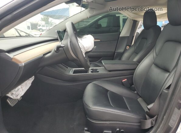 5YJ3E1EC0MF045177 2021 TESLA MODEL Серый Вид салона спереди