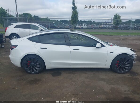 5YJ3E1EC0MF991036 2021 TESLA MODEL 3 White Rear interior view
