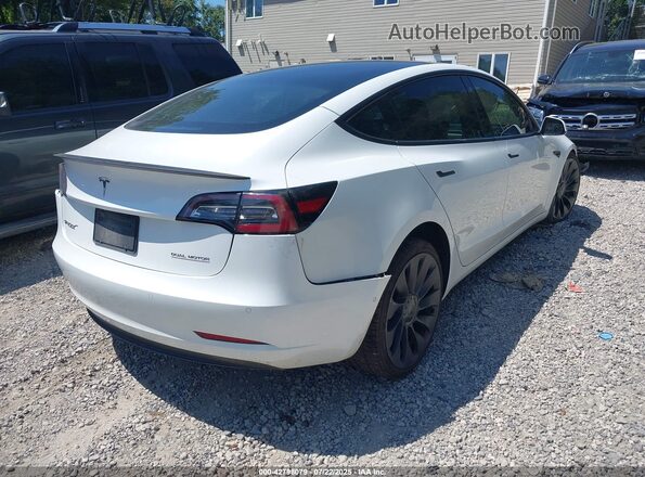 5YJ3E1EC7MF020468 2021 TESLA MODEL 3 Белый Задняя правая четверть