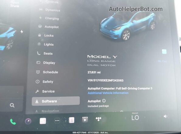 5YJYGDEE2MF242063 2021 TESLA MODEL Y Gray Вид задніх сидінь