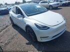 2021 Tesla Model Y Performance Dual Motor All-wheel Drive White vin: 5YJYGDEF2MF075485