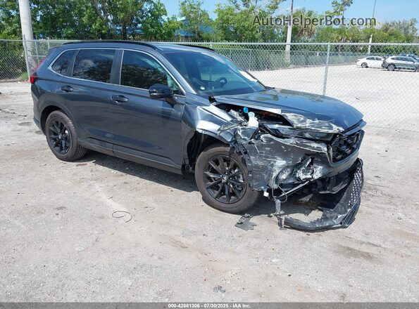 7FARS5H56SE009664 2025 HONDA CR-V HYBRID Blue Przód prawy