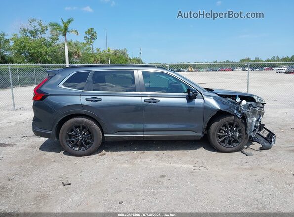7FARS5H56SE009664 2025 HONDA CR-V HYBRID Blue Widok wnętrza z tyłu
