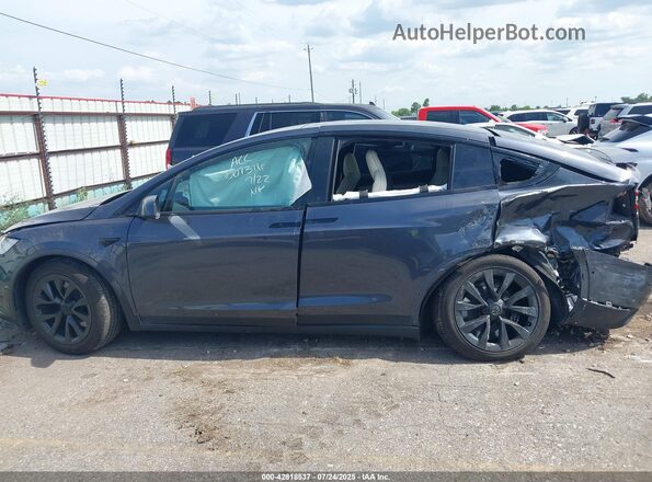 7SAXCBE51NF360766 2022 TESLA MODEL X Синий Вид задней части салона