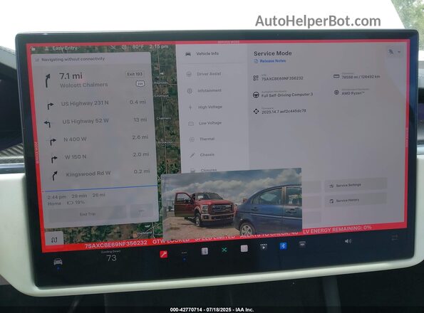 7SAXCBE69NF356232 2022 TESLA MODEL X Белый 