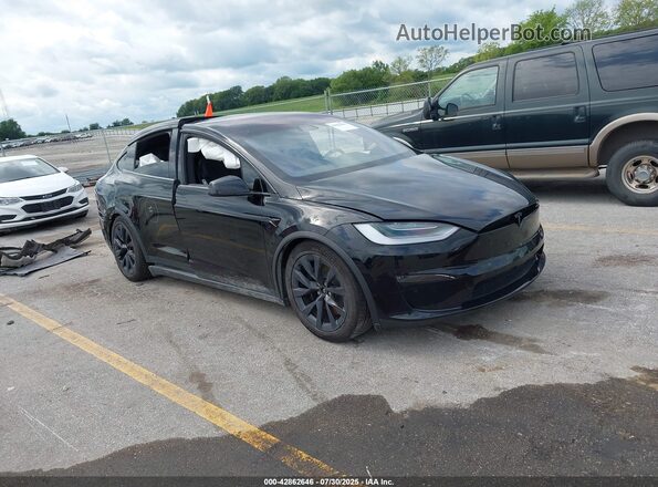 7SAXCBE6XNF342386 2022 TESLA MODEL X Черный Передняя правая четверть