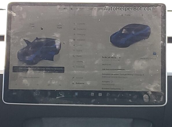 7SAYGDED4SF216006 2025 TESLA MODEL Silver Widok zestawu wskaźników