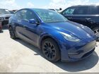 2022 Tesla Model Y Long Range Dual Motor All-wheel Drive Blue vin: 7SAYGDEE3NF480850