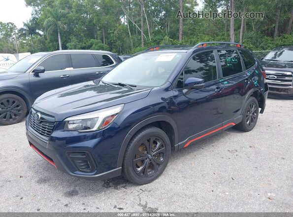 JF2SKARC0MH437804 2021 SUBARU FORESTER Dark Blue Przód lewy