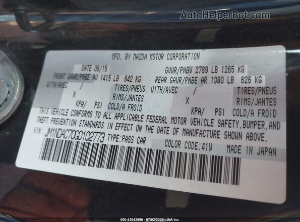 JM1NDAC70G0102773 2016 MAZDA MX-5 MIATA Черный Вид подкапотного пространства