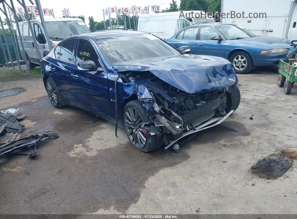 JN1FV7AR2LM660445 2020 INFINITI Q50 Blue Przód prawy