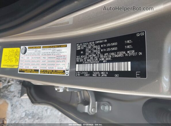 JTJGGCEZ5N2005464 2022 LEXUS NX Silver ძრავის განყოფილების ხედი