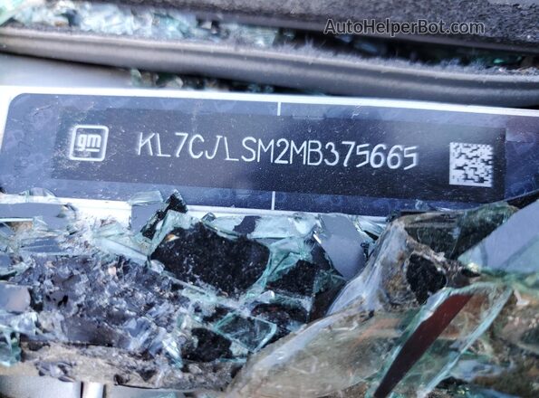 KL7CJLSM2MB375665 2021 CHEVROLET TRAX Silver Вид наклейки з VIN-кодом