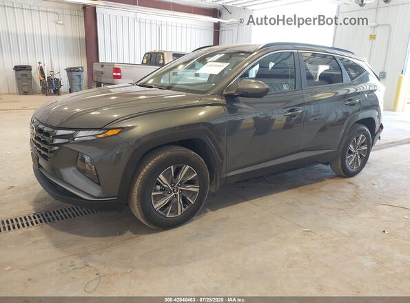 KM8JBCD10RU232182 2024 HYUNDAI TUCSON HYBRID Gray წინა მარცხენა ხედი სამი მეოთხედიდან