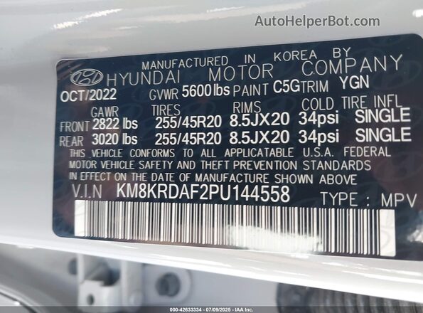 KM8KRDAF2PU144558 2023 HYUNDAI IONIQ 5 Серый Вид подкапотного пространства