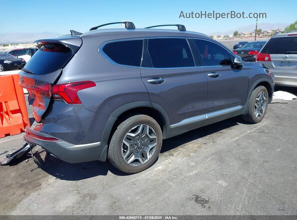 KM8S5DA14NU026119 2022 HYUNDAI SANTA FE HYBRID Gray უკანა მარჯვენა