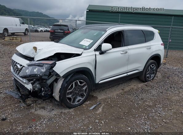 KM8S7DA2XPU097556 2023 HYUNDAI SANTA FE PLUG-IN HYBRID White წინა მარცხენა ხედი სამი მეოთხედიდან