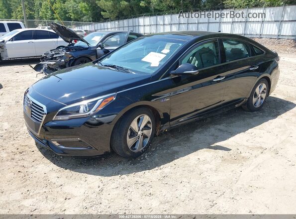 KMHE34L16GA008452 2016 HYUNDAI SONATA HYBRID Black Front left
