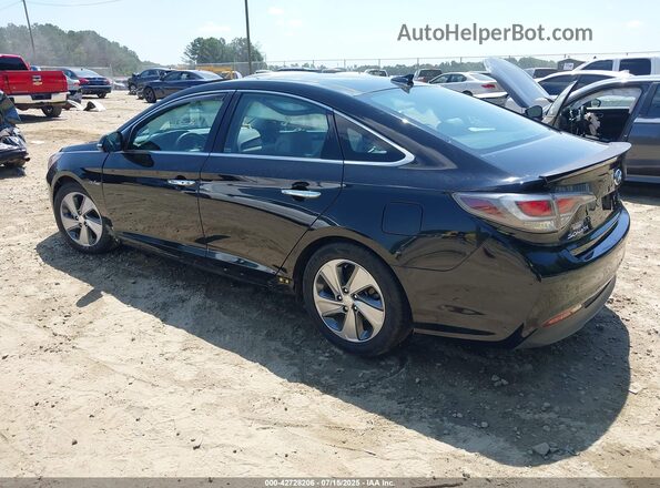 KMHE34L16GA008452 2016 HYUNDAI SONATA HYBRID Black Rear left