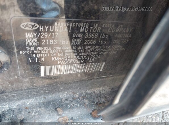 KMHH35LE6JU017924 2018 HYUNDAI ELANTRA GT Черный Вид подкапотного пространства