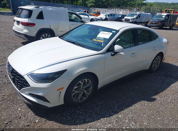 KMHL64JAXPA301479 2023 HYUNDAI SONATA White Առջևի ձախ երեք քառորդ տեսարան