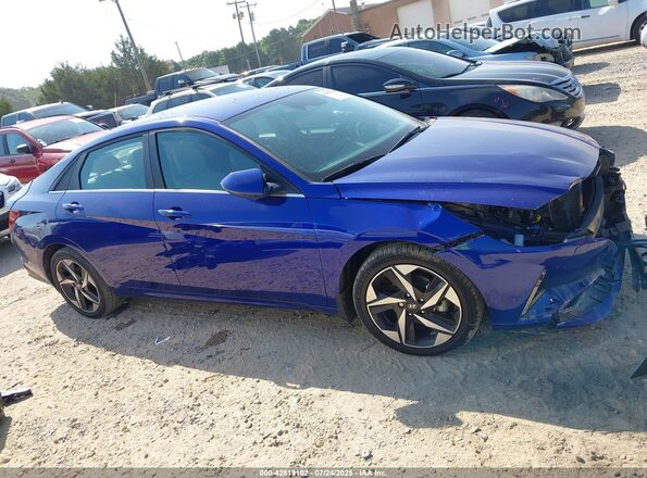 KMHLN4AJ5PU040957 2023 HYUNDAI ELANTRA HYBRID Синий Вид задней части салона