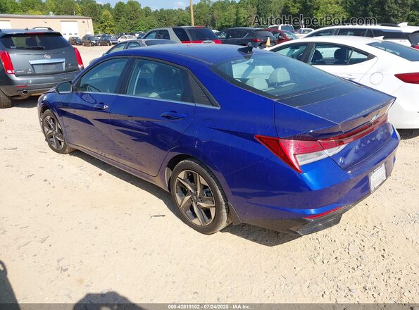 KMHLN4AJ5PU040957 2023 HYUNDAI ELANTRA HYBRID Синий Задняя левая четверть