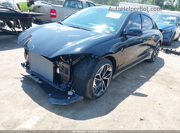KMHM54AC9SA093905 2025 HYUNDAI IONIQ 6 Black წინა მარცხენა ხედი სამი მეოთხედიდან