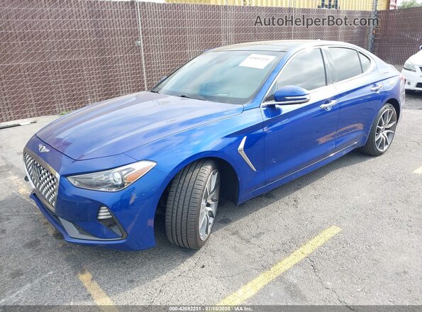 KMTG44LA1LU065355 2020 GENESIS G70 Blue Przód lewy