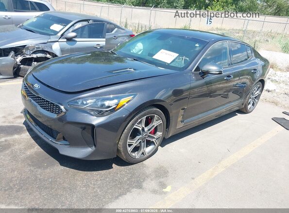 KNAE35LCXM6089446 2021 KIA STINGER Серый Передняя левая четверть