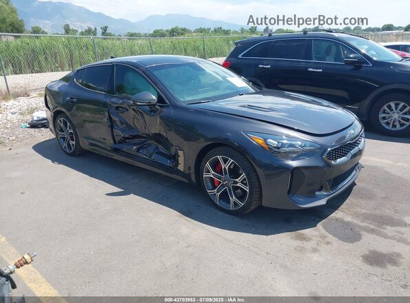 KNAE35LCXM6089446 2021 KIA STINGER Серый Передняя правая четверть