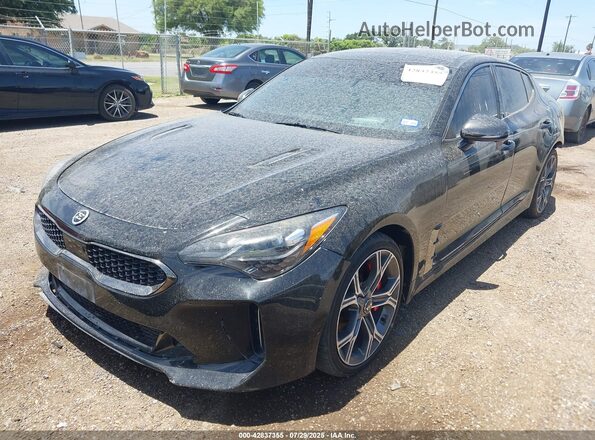 KNAE55LC8M6089701 2021 KIA STINGER Черный Передняя левая четверть