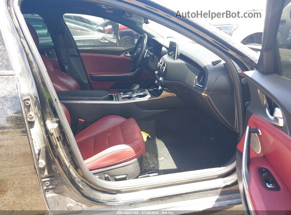 KNAE55LC8M6089701 2021 KIA STINGER Черный Вид салона спереди