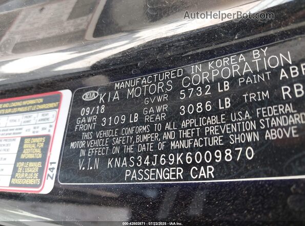 KNAS34J69K6009870 2019 KIA K900 Черный Вид подкапотного пространства
