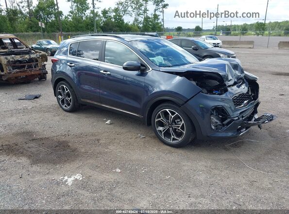 KNDPR3A67M7931732 2021 KIA SPORTAGE Blue Передня права чверть