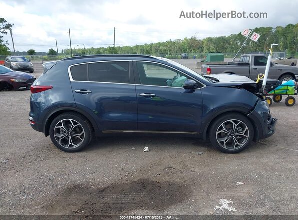 KNDPR3A67M7931732 2021 KIA SPORTAGE Blue Панорамний вид салону 360°