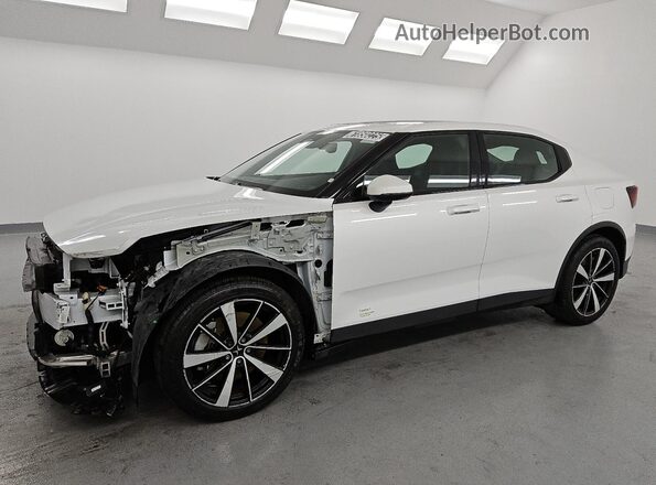 LPSED3KAXML012896 2021 POLESTAR 2 White წინა მარცხენა ხედი სამი მეოთხედიდან
