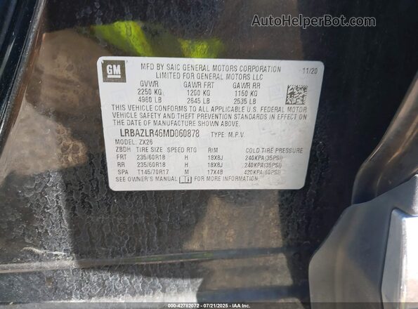 LRBAZLR46MD060878 2021 BUICK ENVISION Black Շարժիչի բաժամունքի տեսք