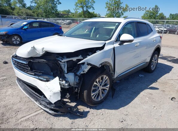 LRBFZMR42PD189250 2023 BUICK ENVISION White წინა მარცხენა ხედი სამი მეოთხედიდან