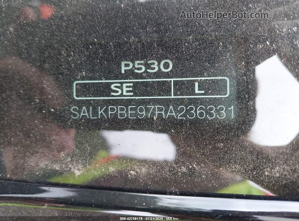 SALKPBE97RA236331 2024 LAND ROVER RANGE ROVER Gray Vista del compartimento del motor