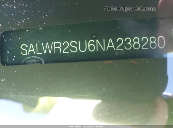 SALWR2SU6NA238280 2022 LAND ROVER RANGE ROVER SPORT Black Engine compartment view