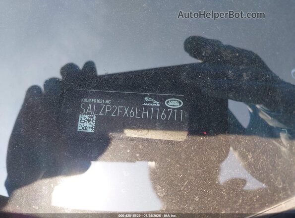 SALZP2FX6LH116711 2020 LAND ROVER RANGE ROVER EVOQUE Black Engine compartment view
