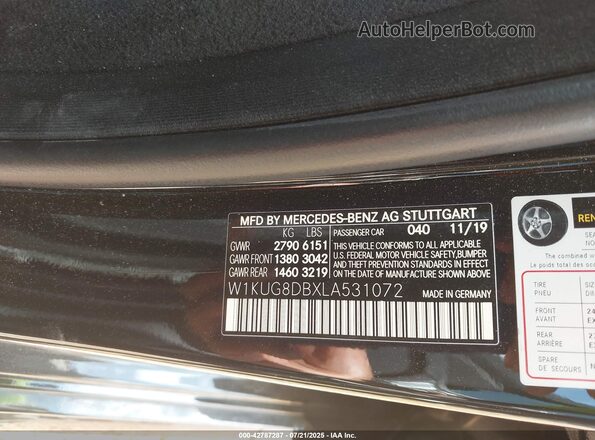 W1KUG8DBXLA531072 2020 MERCEDES-BENZ S-CLASS Черный Вид подкапотного пространства
