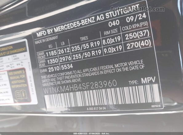 W1NKM4HB4SF283960 2025 MERCEDES-BENZ GLC-CLASS Black Widok komory silnika
