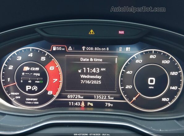 WA1B4AFY6K2099652 2019 AUDI SQ5 White Widok tylnych siedzeń