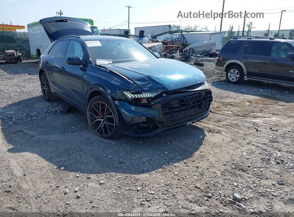 WA1EVBF16ND015261 2022 AUDI Q8 Turquoise Przód prawy
