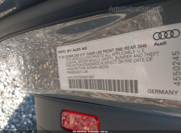 WAUC4CF50SA011807 2025 AUDI S5 Green Widok komory silnika
